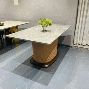 Aurelia Marble-Top Pedestal Dining Table