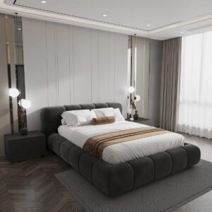 Luna Plush Upholstered Bed