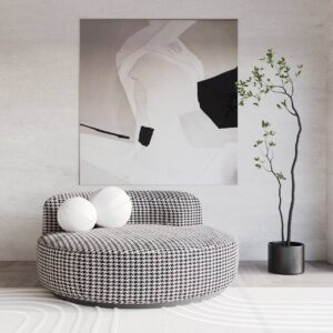 Houndstooth Curve Lounge Sofa