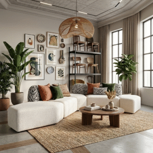 The Serpentine Zebra-Print Bouclé Sectional