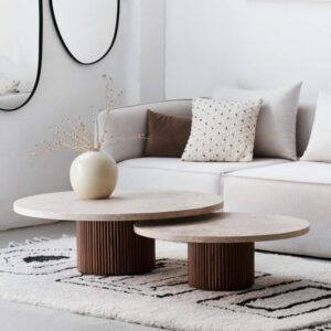 Luna Fluted Coffee Table Set