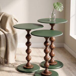 Sage Bead Nesting Side Tables
