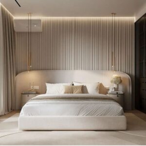 LunaCurve Upholstered Bed