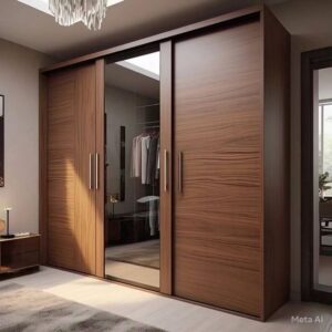 Walnut Glide Sliding Wardrobe